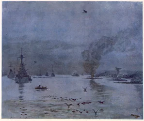 La flotte, un jour brumeux, 1917, de 